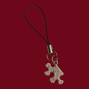 3/$20 Silvertone Puzzle Piece Phone Charm